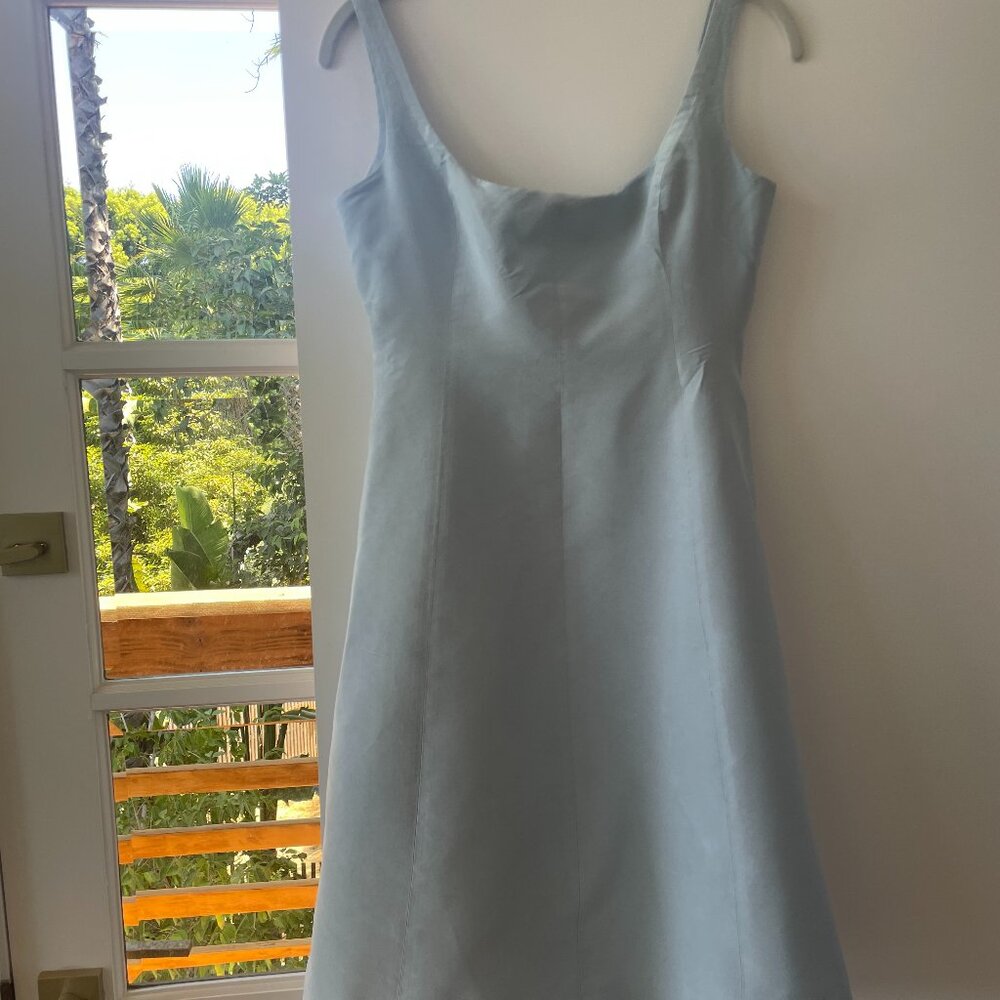 J. Crew Sleeveless Scoop Neck Formal‎  Midi Dress in Pale Blue, P6